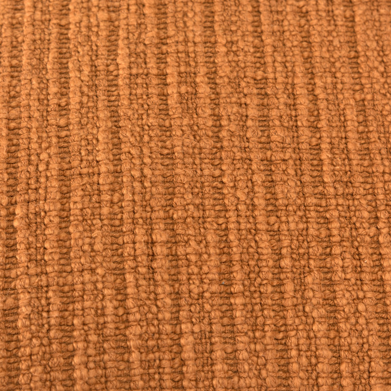 Pumpkin Cotton 22" Woven Throw Pillow with Whipstitch Flange