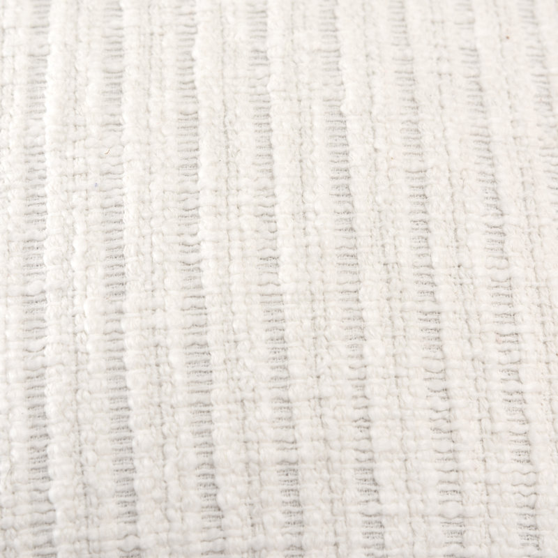 22-Inch White Cotton Square Throw Pillow
