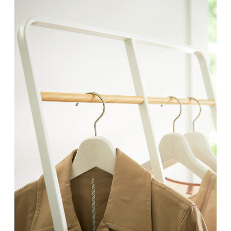 White 2-Level Coat Rack with Umbrella Stand