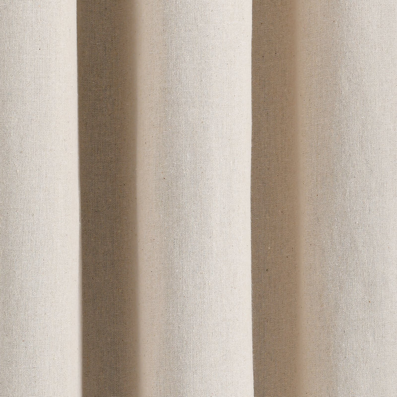 Dark Linen Grommet Blackout Cotton Blend Curtain Panel