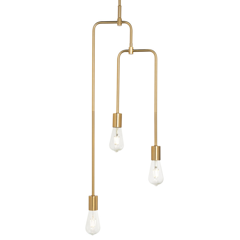 Chandler 33" Brass Metal Pendant with LED Bulb