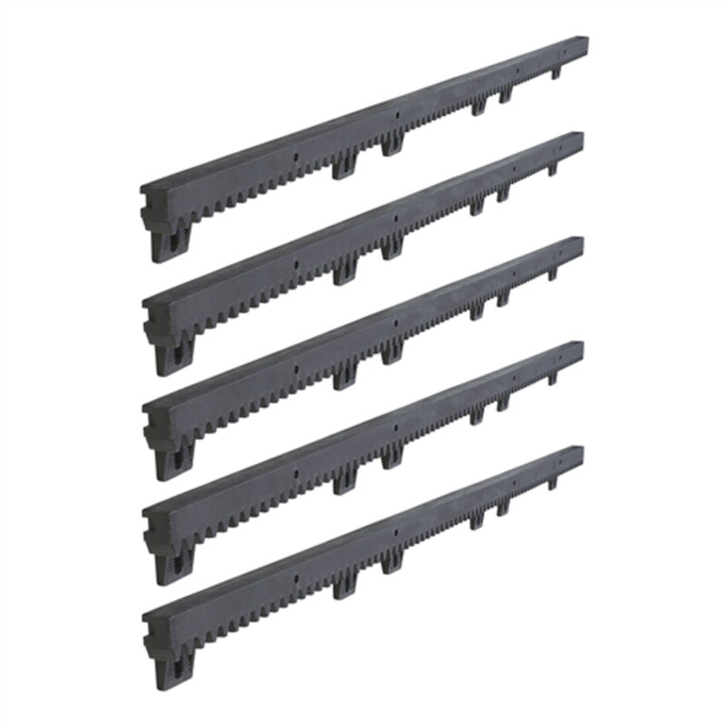 Black Fiberglass Reinforced Nylon Gate Opener Gear Racks, Set of 5