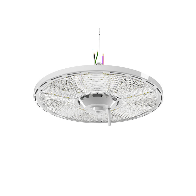 Modern Dimmable LED Ceiling Light with Remote Control, White Polycarbonate Shade