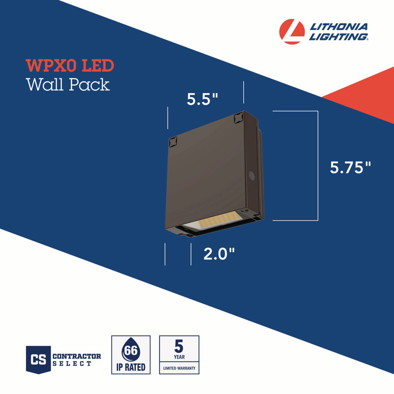 Eclipse Bronze 5.75" Adjustable LED Wall Pack Light with Switchable White