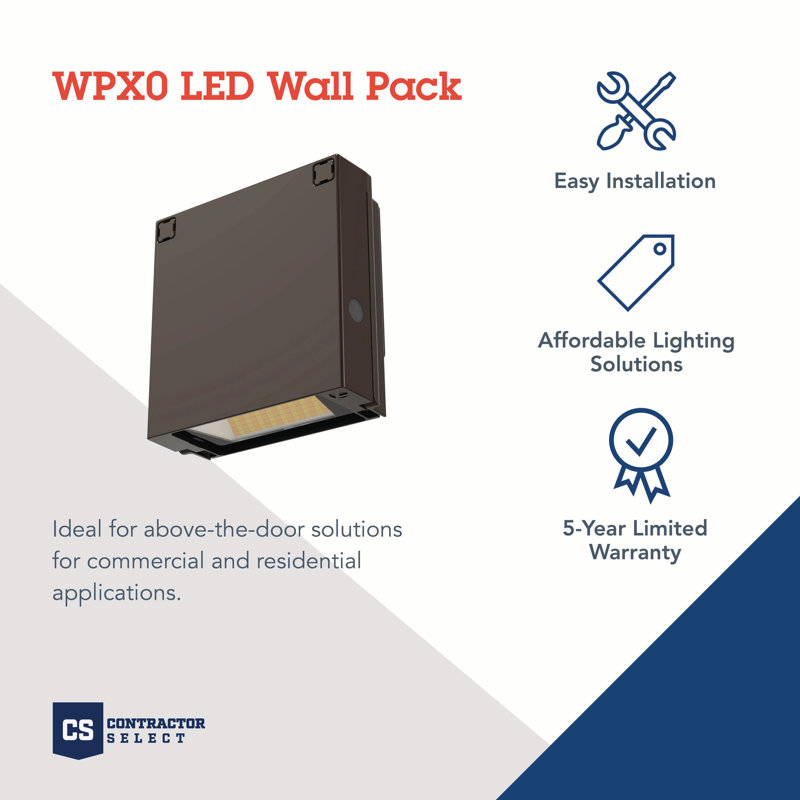 Eclipse Bronze 5.75" Adjustable LED Wall Pack Light with Switchable White