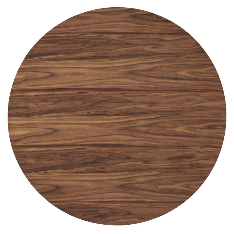 Senja 47" Round Walnut Mid-century Modern Dining Table
