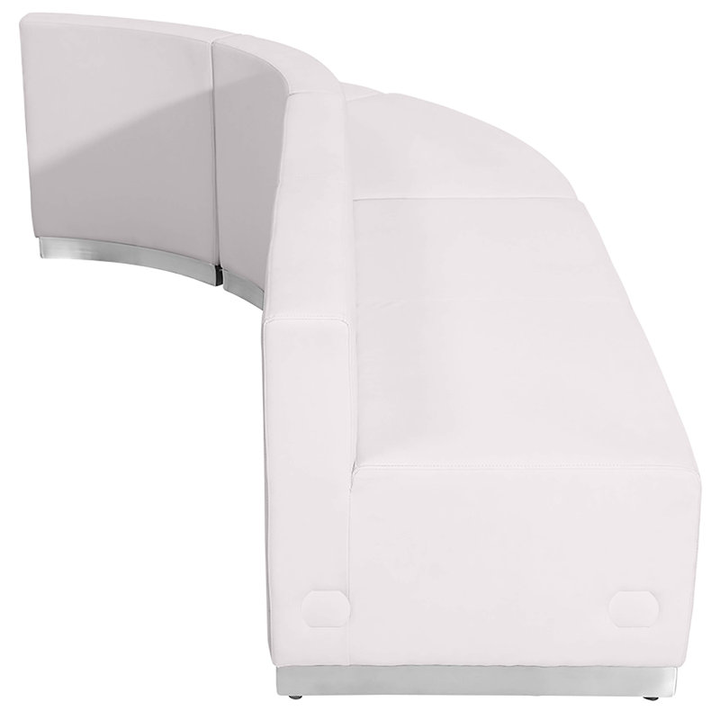 Hercules Alon 3-Piece White Faux Leather Modular Reception Set