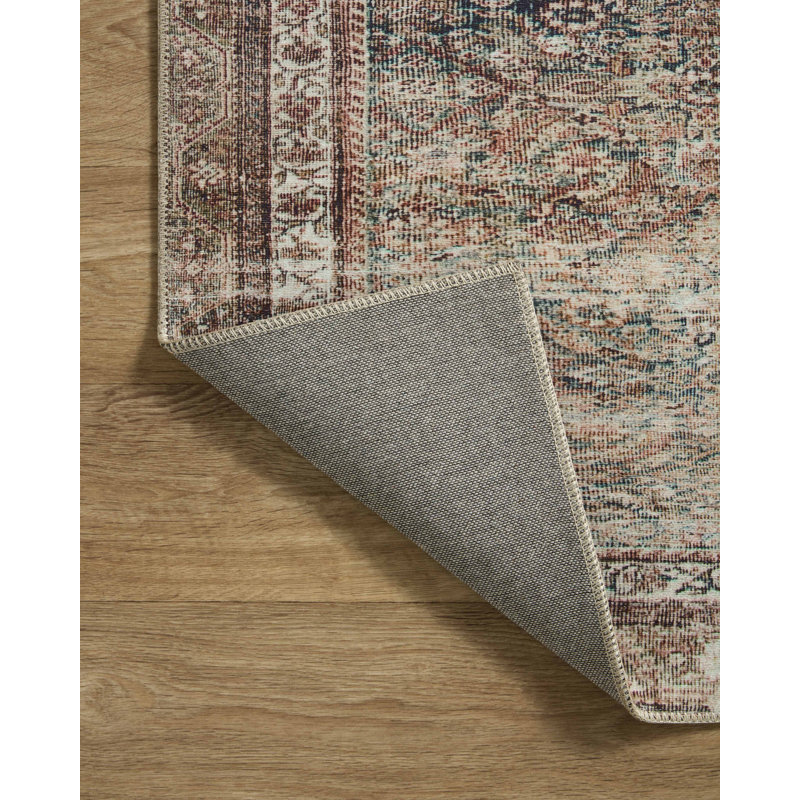 Jules Vintage Oriental Blue Synthetic 2'x5' Area Rug