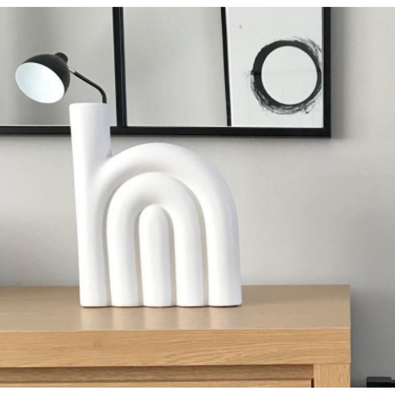 Organic White Ceramic Novelty Table Vase