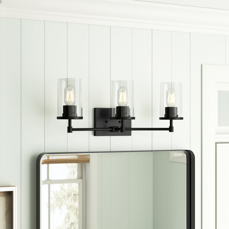 Black and Bronze 3-Light Dimmable Wall Sconce