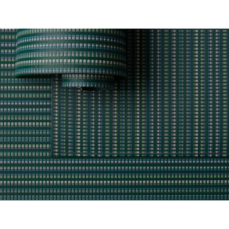 Tambour Ivy Stripe Easy Care 26"x72" Wool-Synthetic Floor Mat