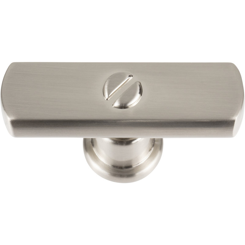 Brushed Nickel Modern Industrial T-Handle Bar Knob