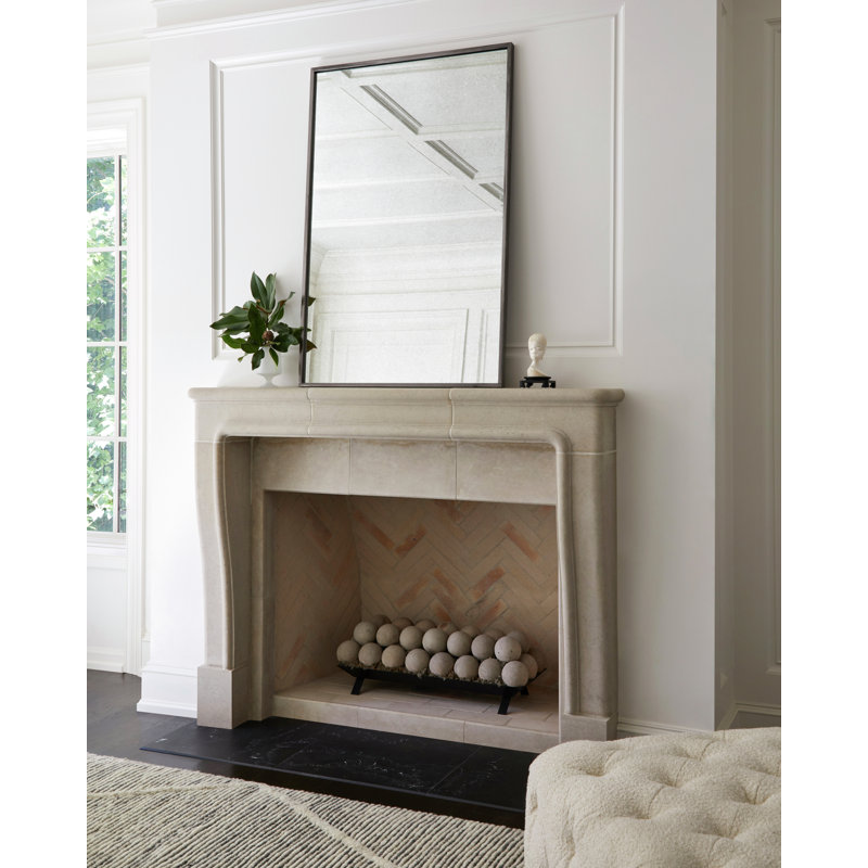 Melfi 47" Silver Iron Rectangular Wall Mirror