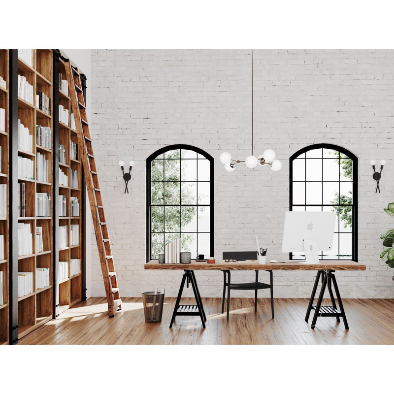 Astra Matte Black Steel 2-Light Wall Sconce