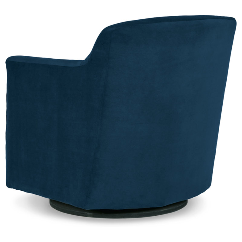 Modern Blue Spot Velvet 29" Swivel Accent Chair