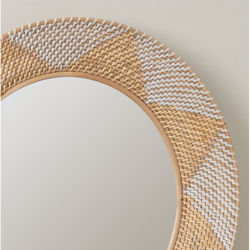 George Rectangular Wood and Gold Vanity Mirror