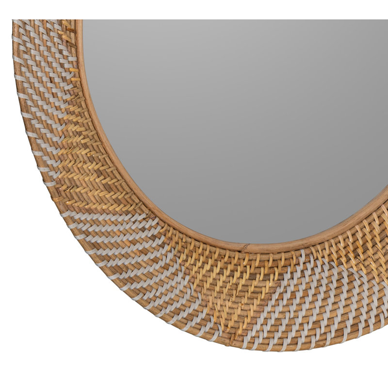 George Rectangular Wood and Gold Vanity Mirror
