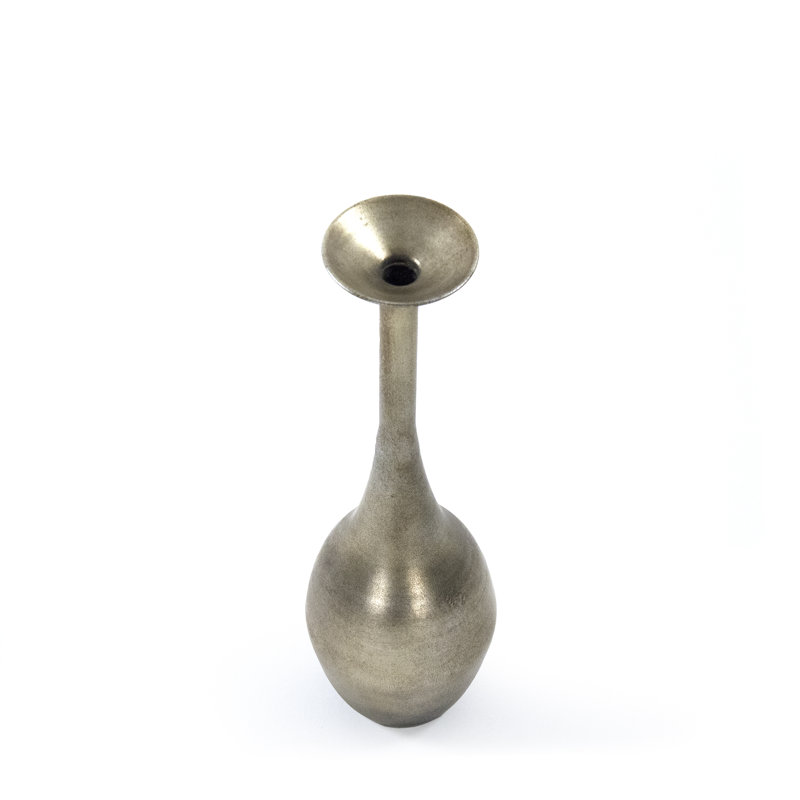 Small Antique Gold Decorative Metal Table Vase