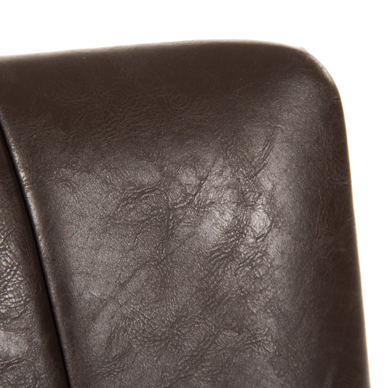 Modern Worksmith Faux Leather Brown Metal Side Chair