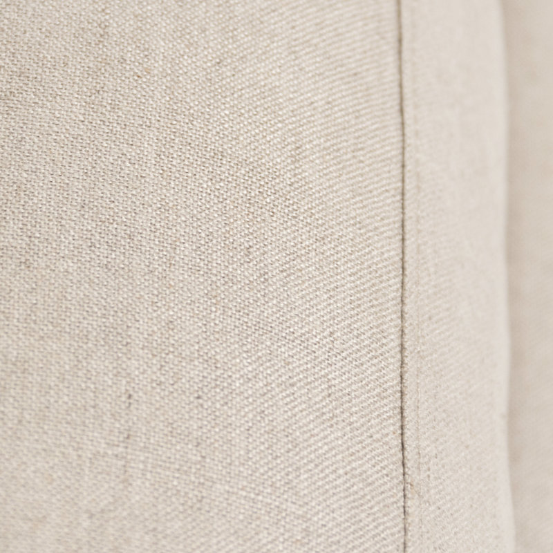 Elegant Gray Linen 79'' Sofa with Limed Oak Frame and Removable Cushions