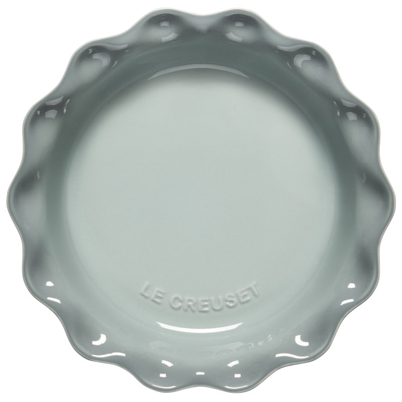 Sea Salt Green Stoneware 9" Fluted Pie Dish