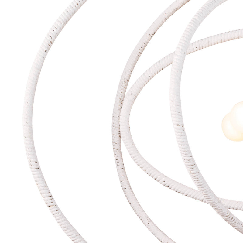 Seaside Elegance 4-Light White Sphere Chandelier