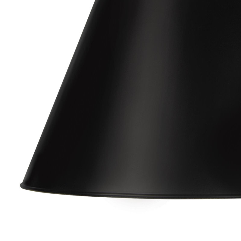 Sleek Black Glass Cone Outdoor Pendant Light