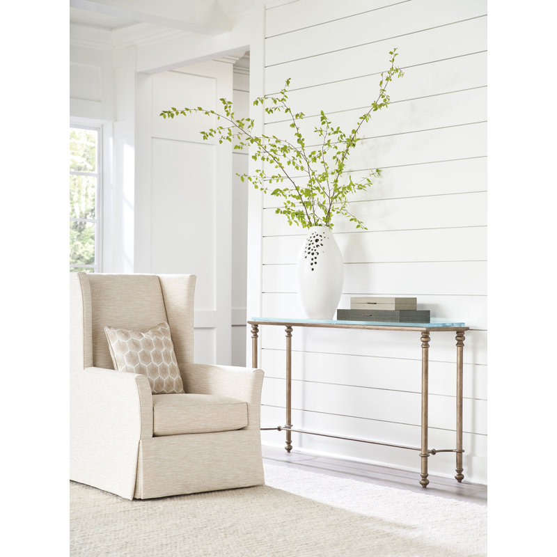 Laguna 58'' Gold Metal and Glass Console Table