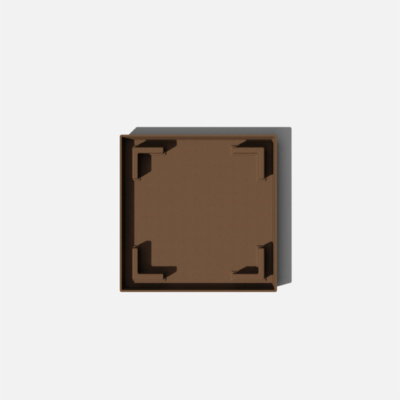 Espresso Nobleton 10" Square Planter Tray in Plastic Composite