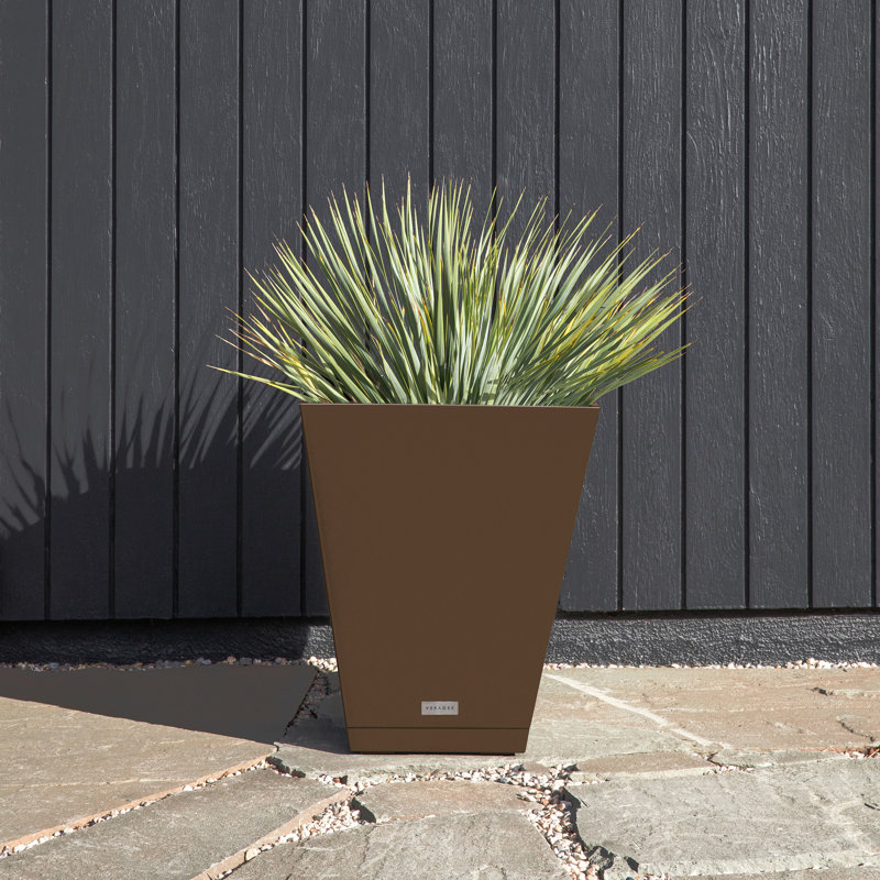 Espresso Nobleton 10" Square Planter Tray in Plastic Composite