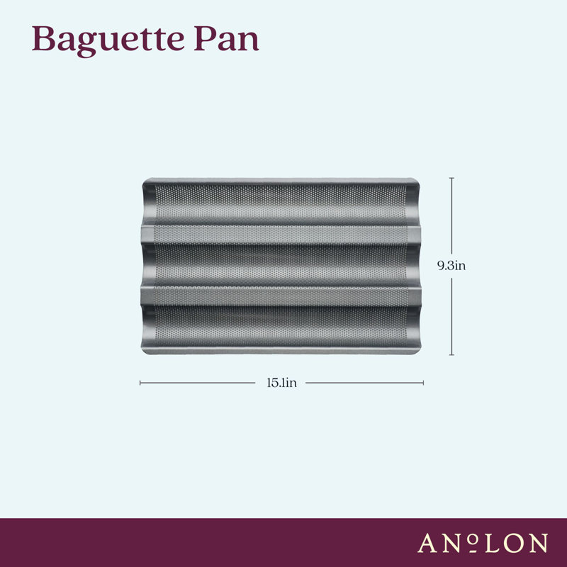 Graphite Steel Non-Stick 3-Channel Baguette Tray
