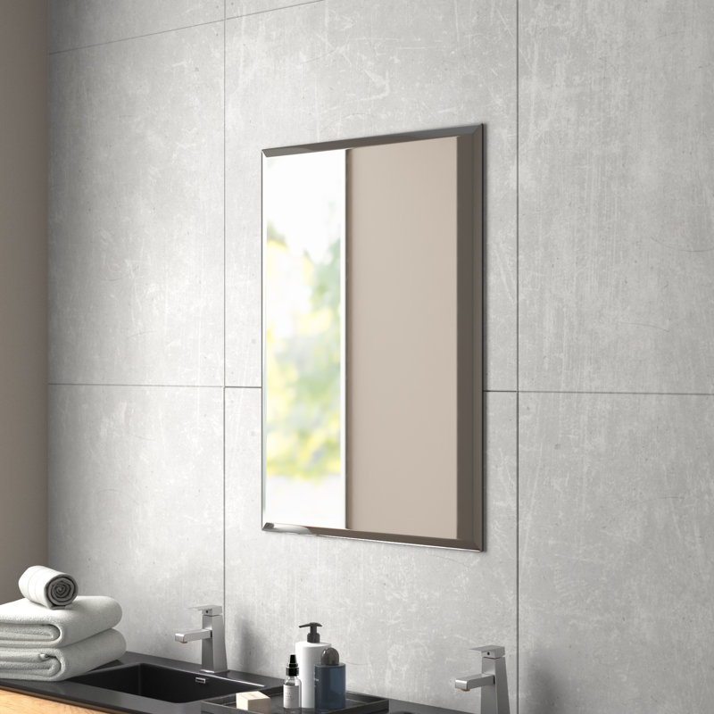 Rectangular Frameless 40" x 30" Modern Wall Mirror