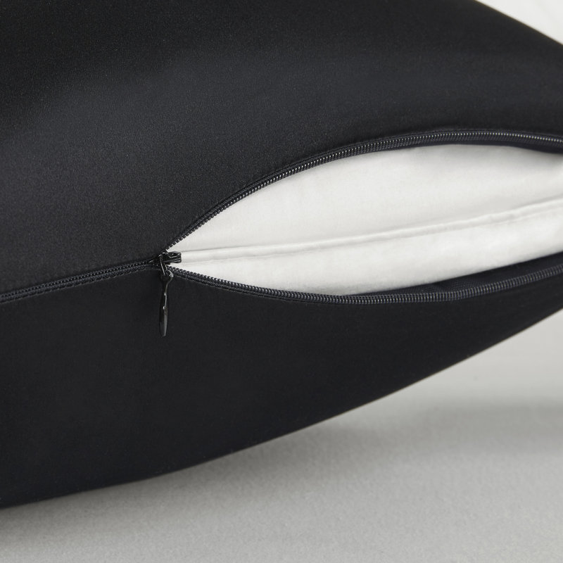 Gray 100% Mulberry Silk Standard Pillowcase with Zipper Closure