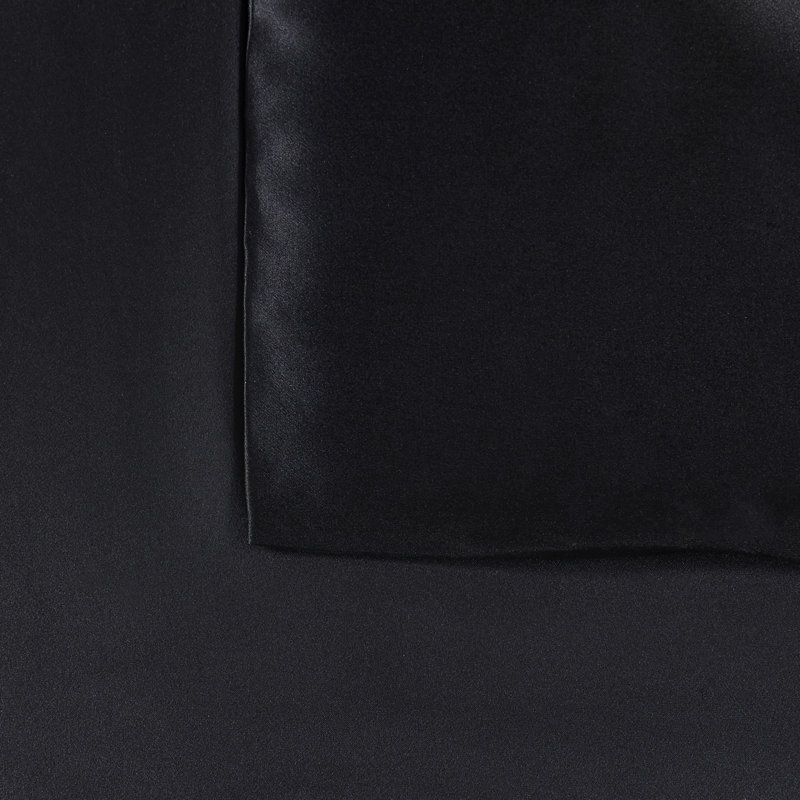 Gray 100% Mulberry Silk Standard Pillowcase with Zipper Closure
