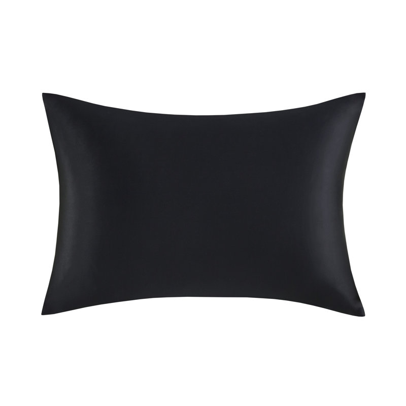 Gray 100% Mulberry Silk Standard Pillowcase with Zipper Closure