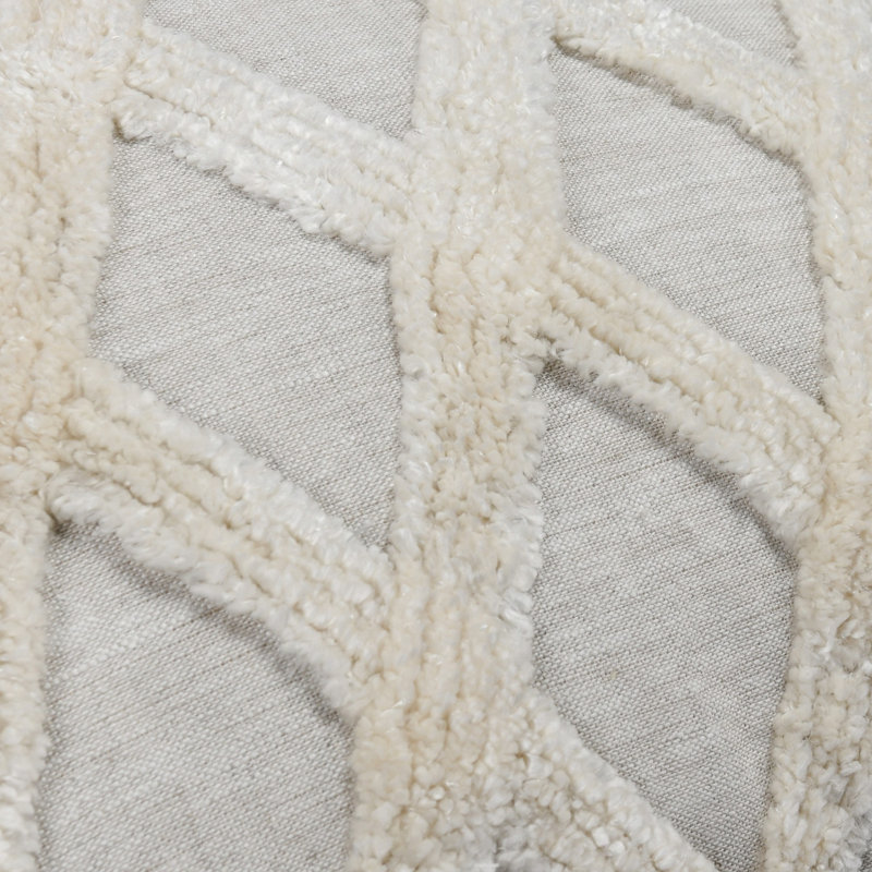 Evangeline Natural Linen Embroidered Throw Pillow