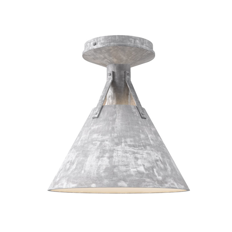 Archer Matte Black 10" Aluminum Flush Mount with Incandescent