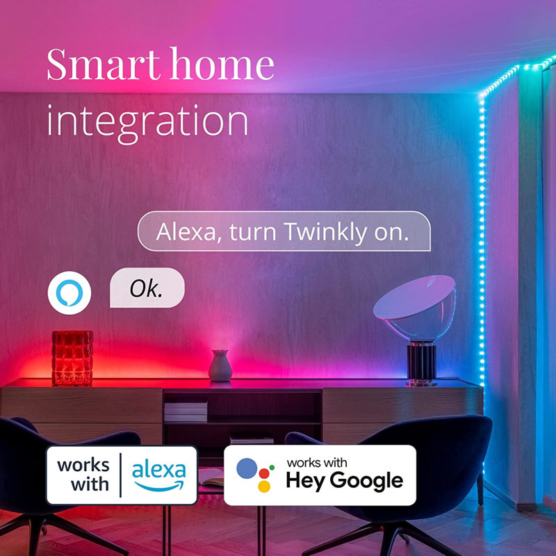 Twinkly Dots 60 LED Smart Gaming Room Flexible Lights, USB Black