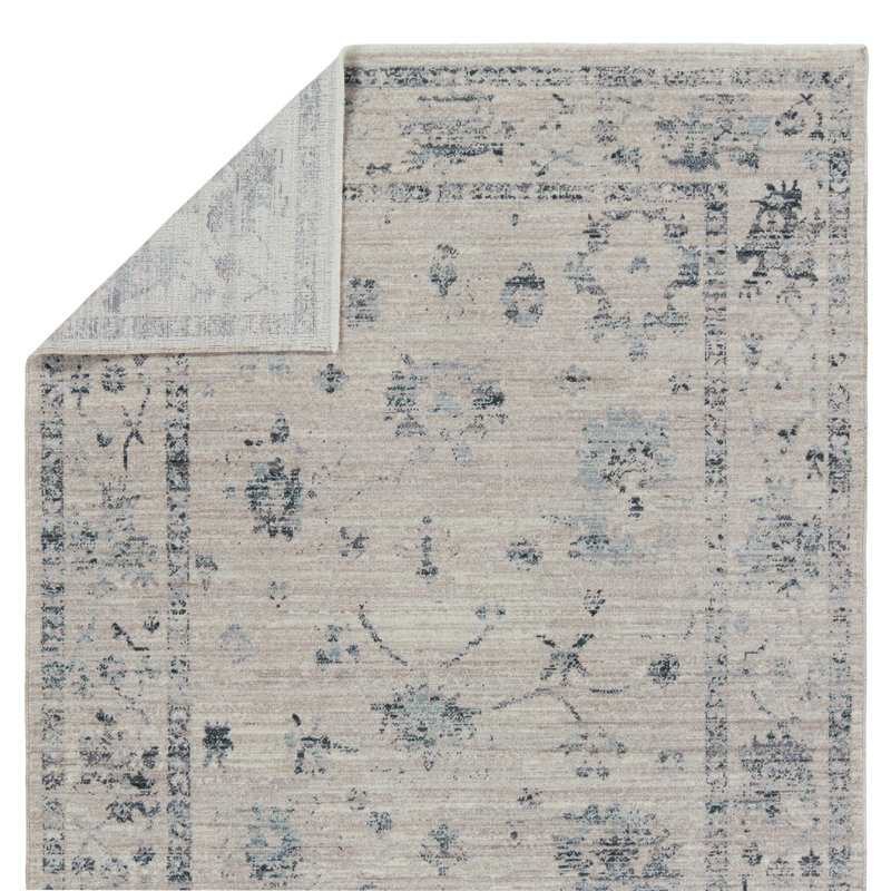 Adelaide Handmade Floral Blue Synthetic 5' x 7' Area Rug