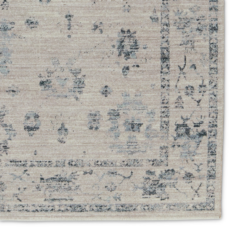 Adelaide Handmade Floral Blue Synthetic 5' x 7' Area Rug