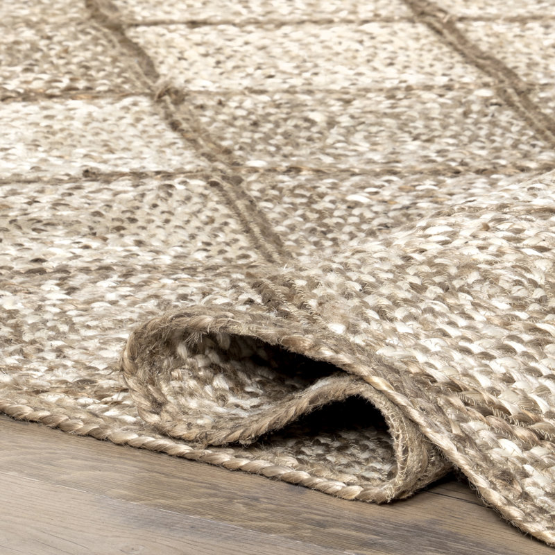 Meja Moroccan Lattice 5' x 8' Natural Jute Area Rug