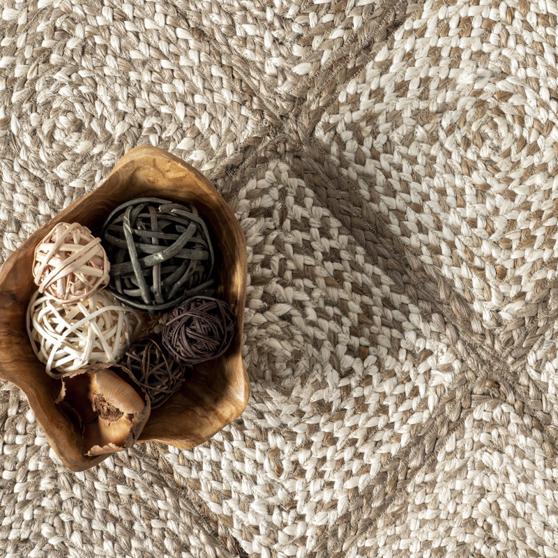 Meja Moroccan Lattice 5' x 8' Natural Jute Area Rug