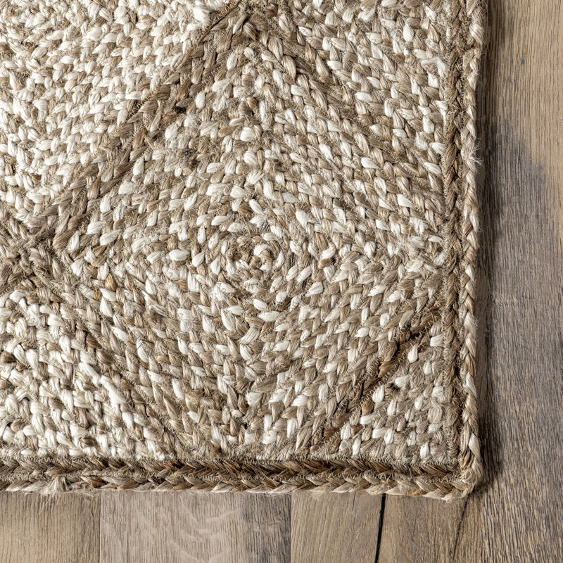 Meja Moroccan Lattice 5' x 8' Natural Jute Area Rug