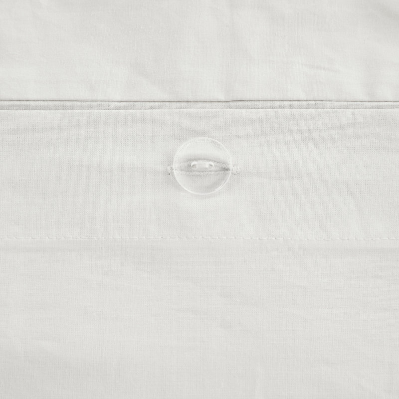 White Full/Queen Cotton Pintuck Duvet Cover Set