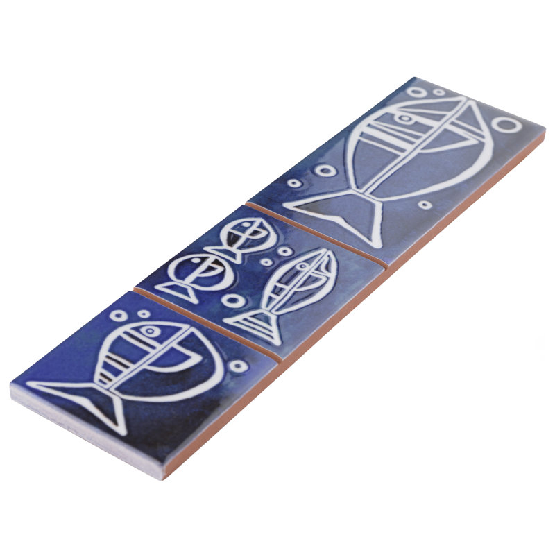 Captain Aquatico Blue Glossy Ceramic Wall Tile