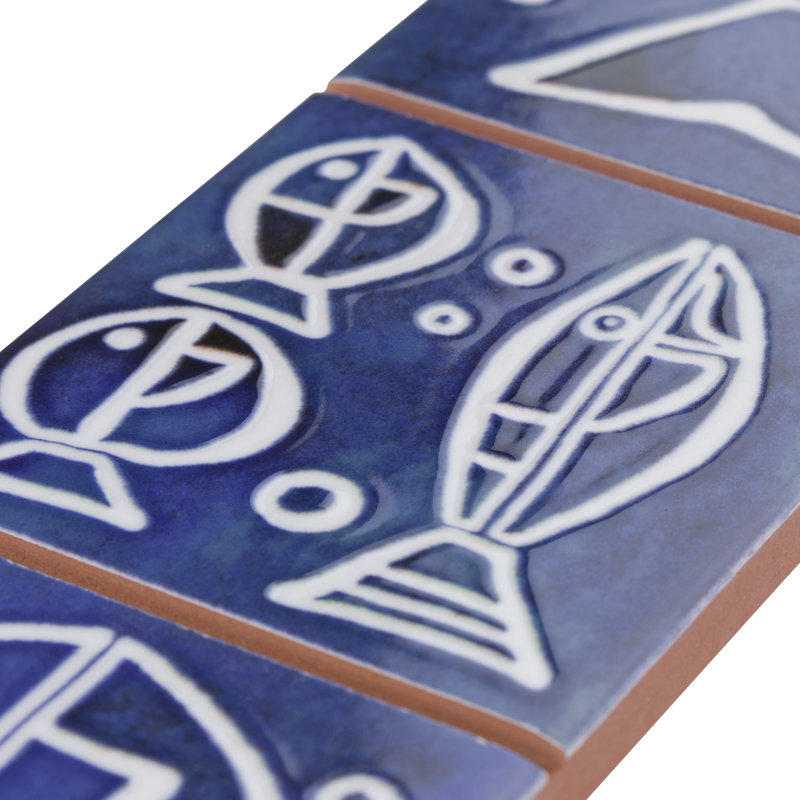 Captain Aquatico Blue Glossy Ceramic Wall Tile