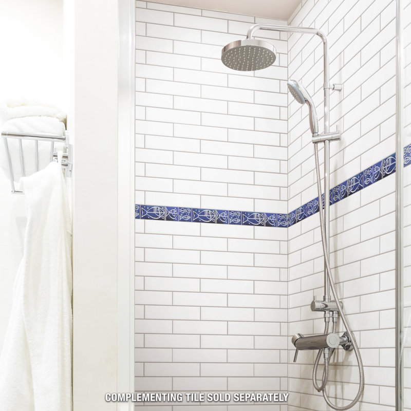 Captain Aquatico Blue Glossy Ceramic Wall Tile