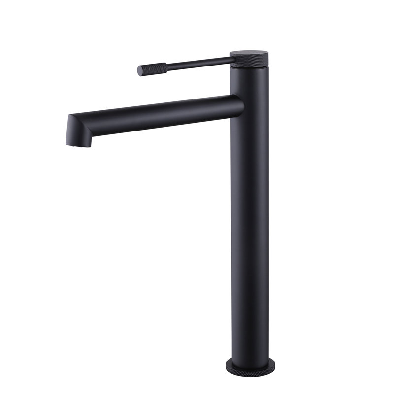 Matte Black Brass Single Handle Bathroom Faucet