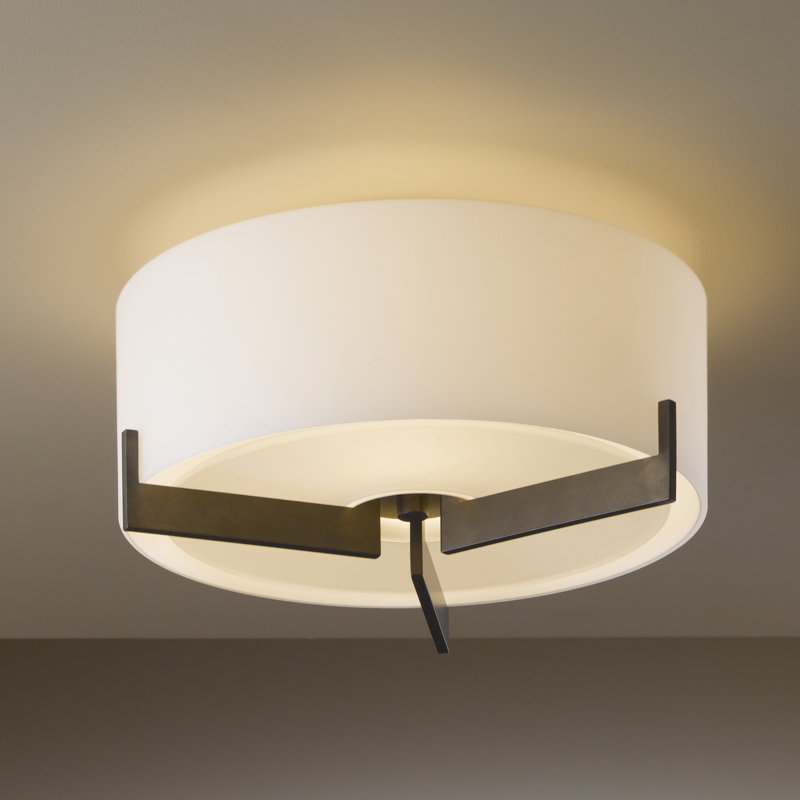 Axis Modern Glass Flush Mount for Indoor/Outdoor - Dark Smoke