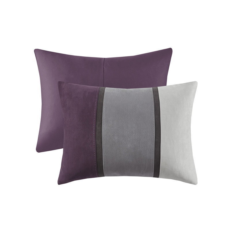 California King Purple Microfiber Comforter Set